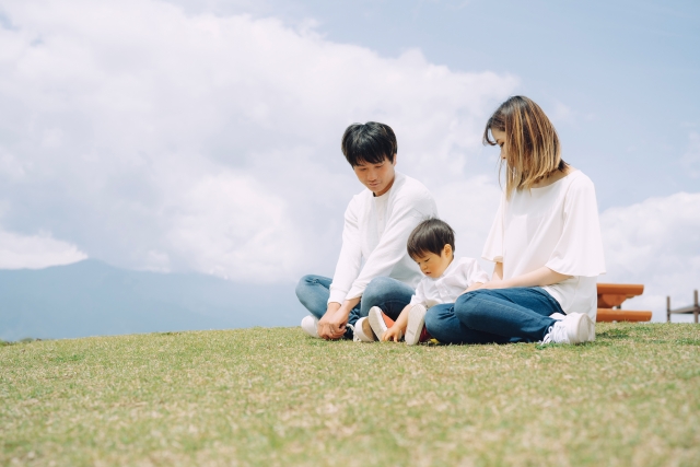 親子3人