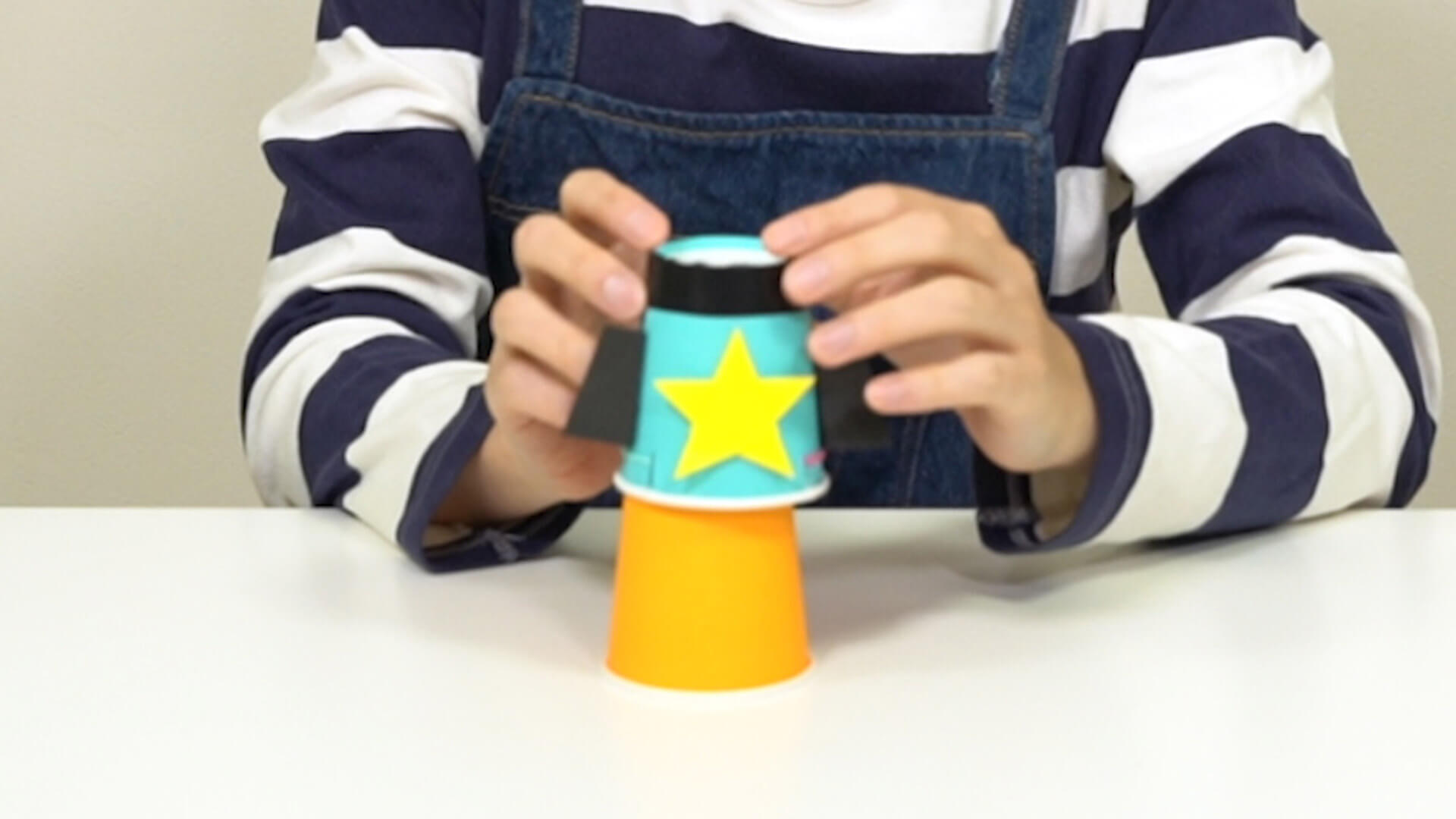 紙コップロケット 作り方5