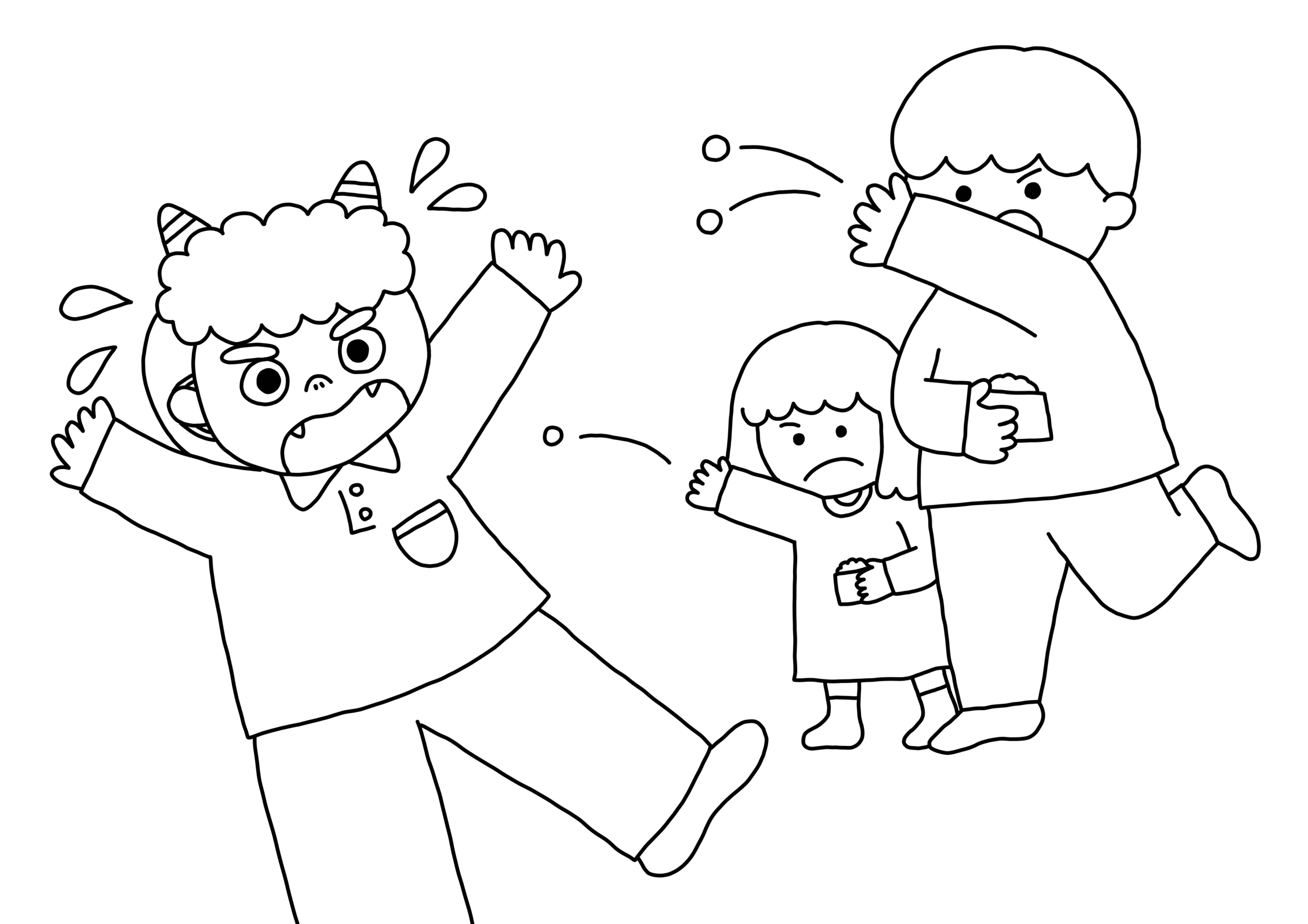 【ほいくnote】2月_ぬりえ4